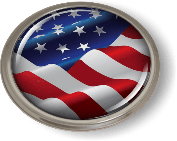 Waving American Flag - USA Country Emblem